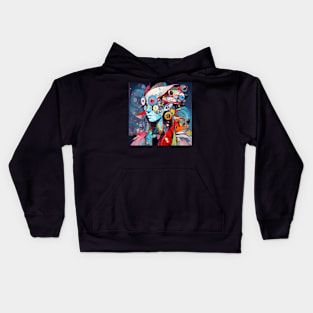 Artsy Colorful Information in Mind Kids Hoodie